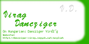 virag dancziger business card